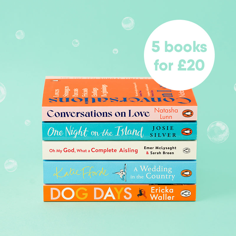 Page Turner's Self Care bundle on light blue background and 5 for £30 roundel