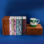 Wooden Bookends Pair - British Herbs