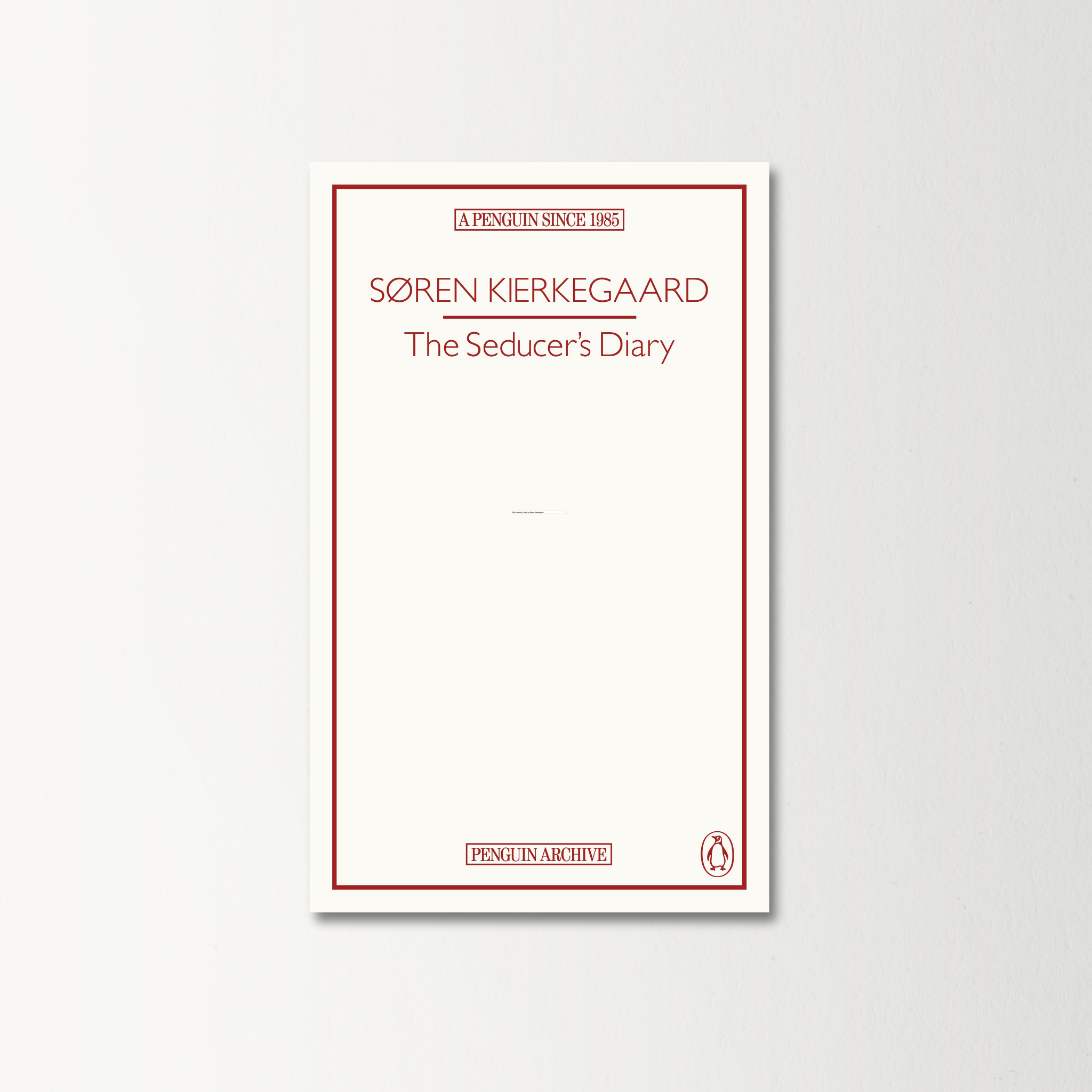 The Seducer's Diary by Søren Kierkegaard