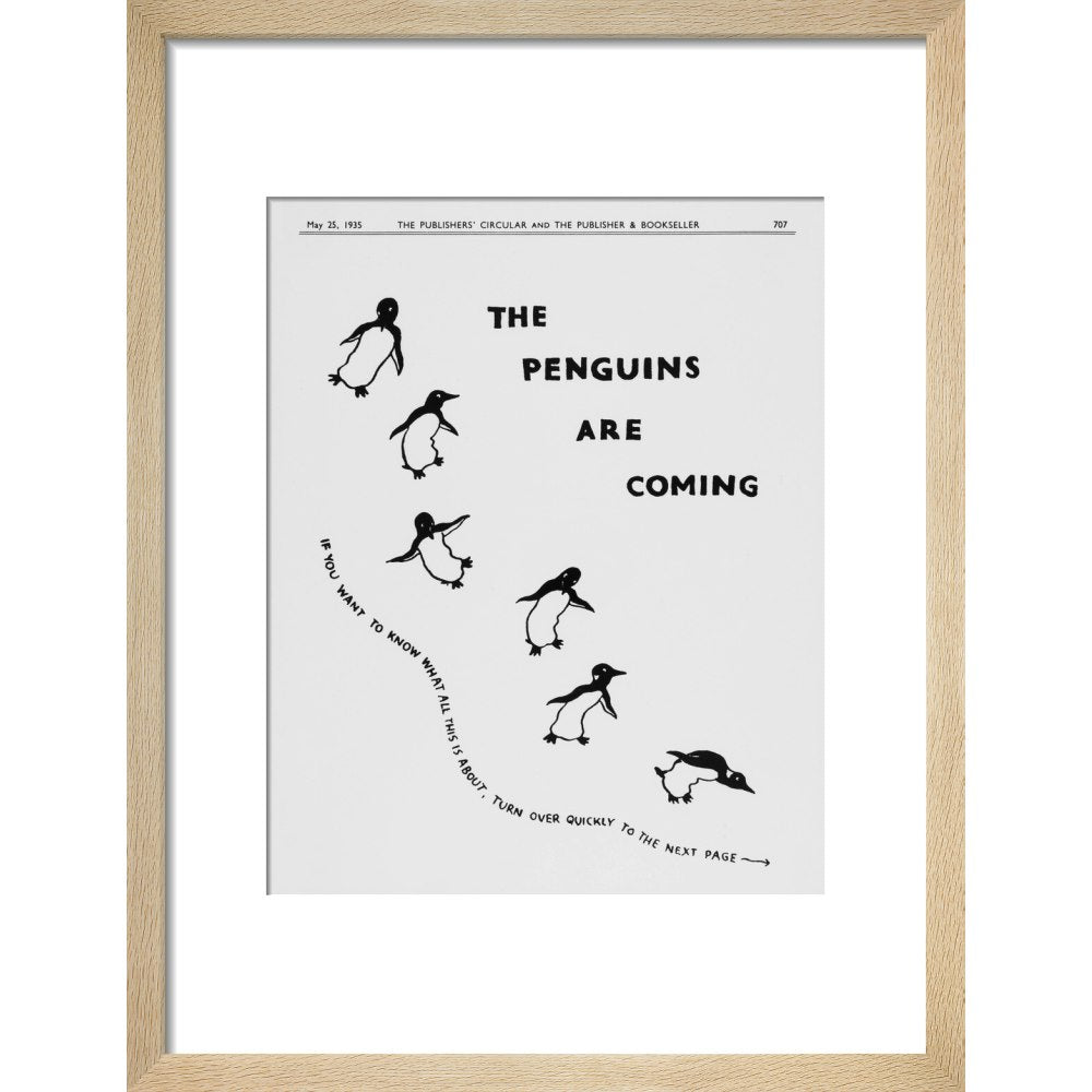 The Penguins are Coming -- Penguin 90th Art Print