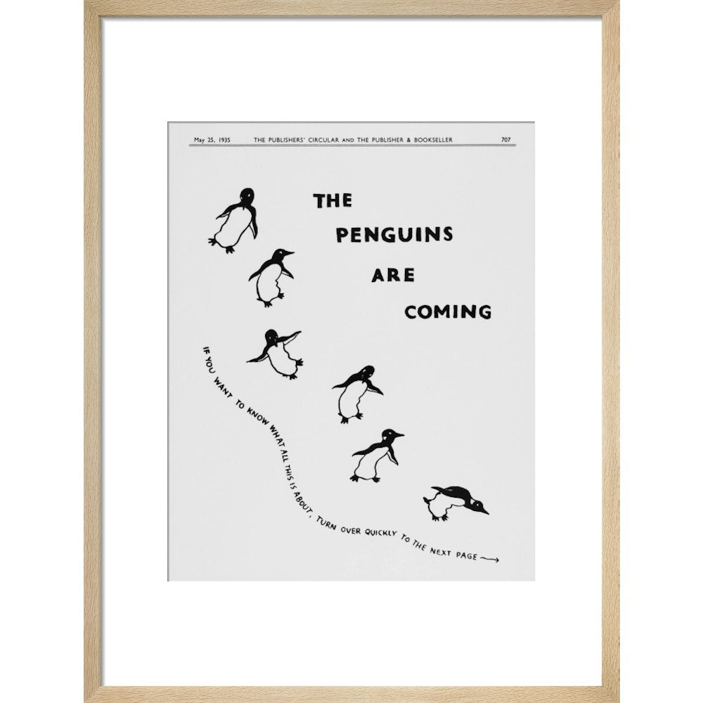 The Penguins are Coming -- Penguin 90th Art Print
