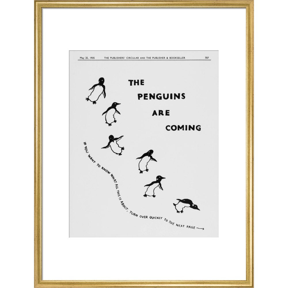 The Penguins are Coming -- Penguin 90th Art Print