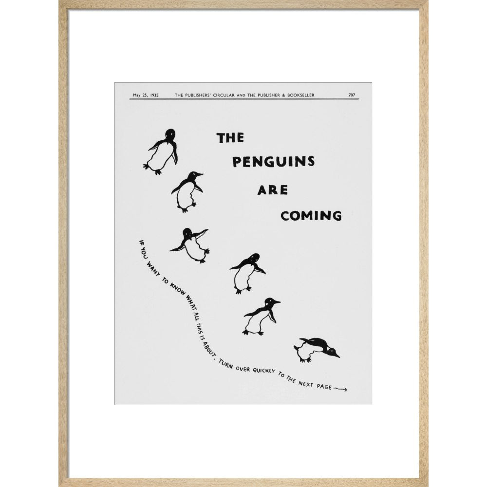 The Penguins are Coming -- Penguin 90th Art Print