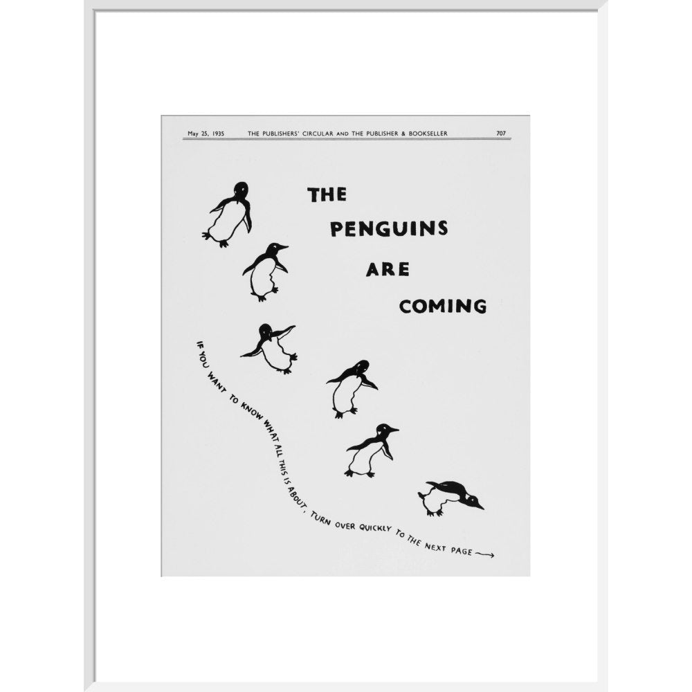 The Penguins are Coming -- Penguin 90th Art Print