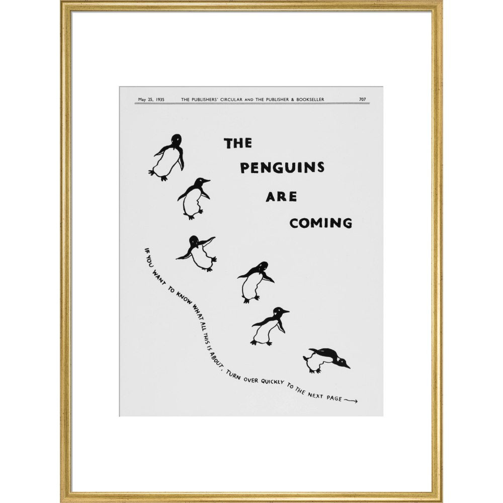 The Penguins are Coming -- Penguin 90th Art Print