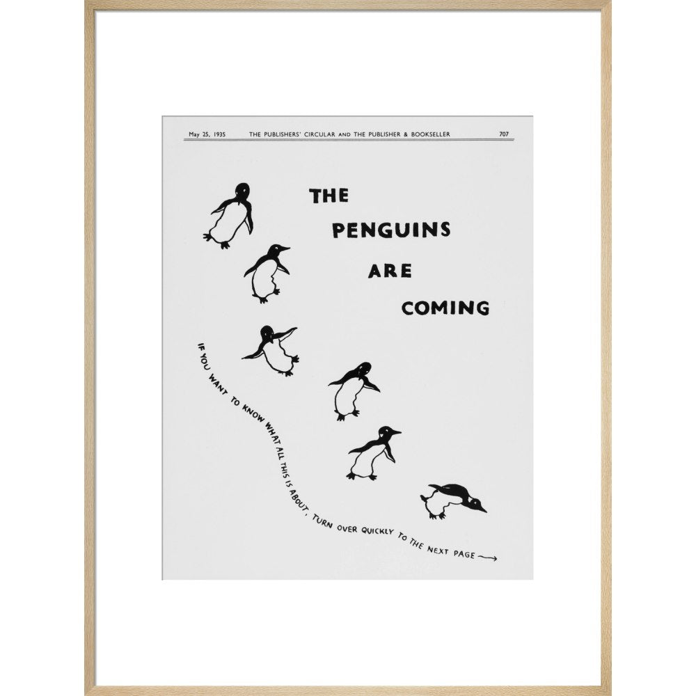 The Penguins are Coming -- Penguin 90th Art Print