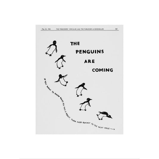 The Penguins are Coming -- Penguin 90th Art Print