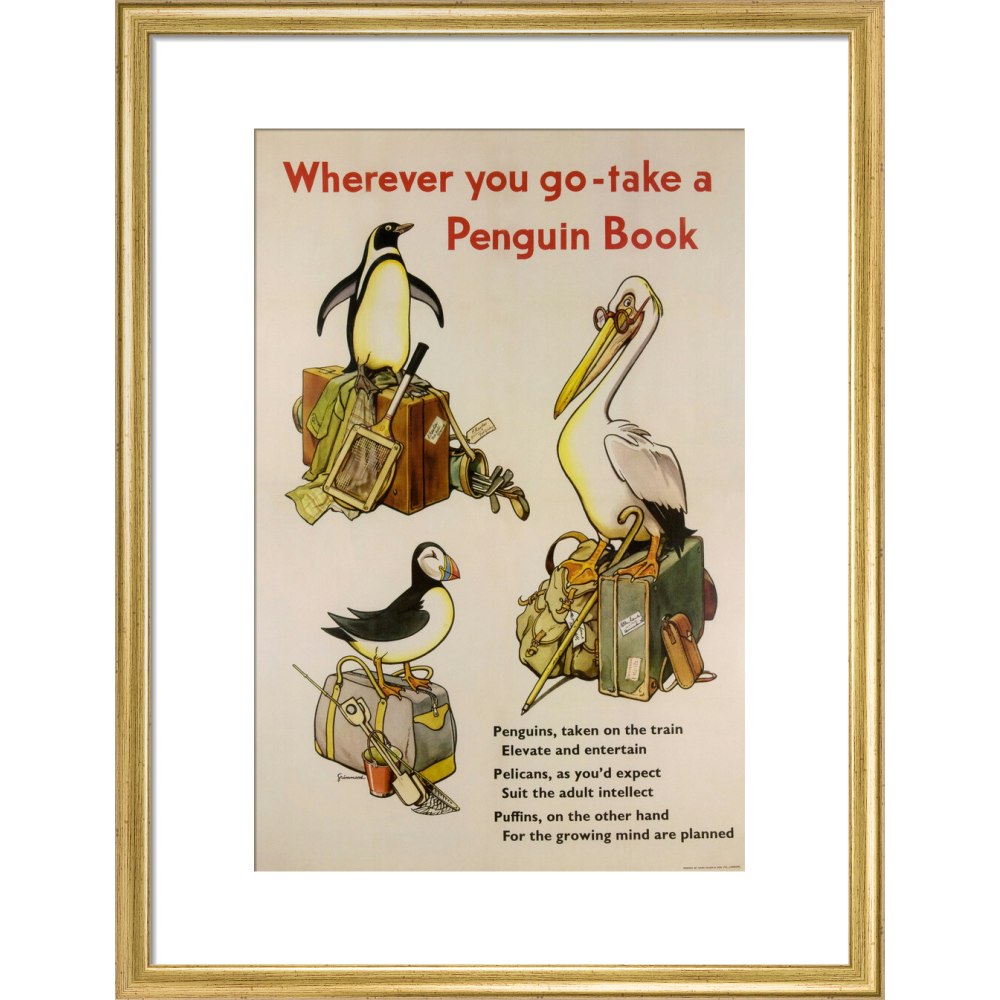 Take a Penguin Book -- Penguin 90th Art Print