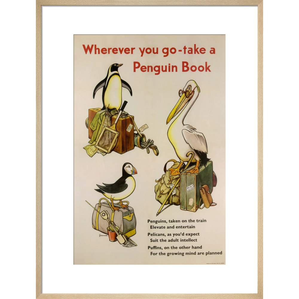 Take a Penguin Book -- Penguin 90th Art Print