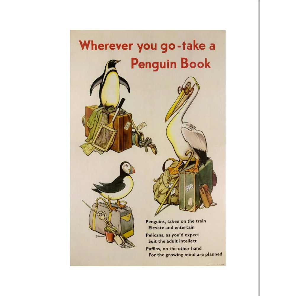Take a Penguin Book -- Penguin 90th Art Print