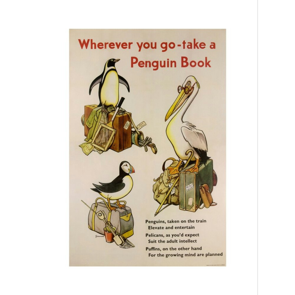 Take a Penguin Book -- Penguin 90th Art Print
